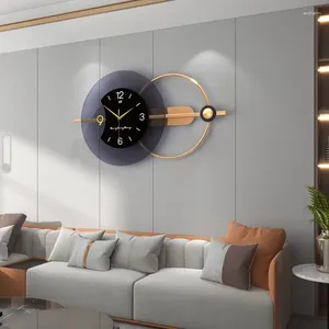 Wall Clocks 3D Nordic Living Room Clock Double-layer Three-Dimensional Design Home Watch Silent Art Decoration Hanging Horologe