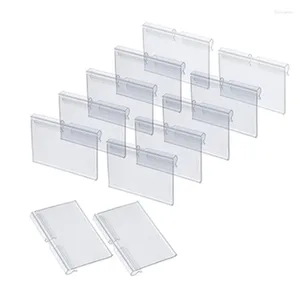 Frames LUDA 300Pcs Clear Plastic Label Holders For Wire Shelf Retail Price Merchandise Sign Display Holder (6 X 4 Cm)