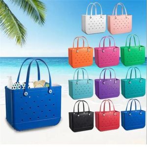 2024 Latest fashion Bogg Bag Silicone Beach Custom Tote Fashion Eva Plastic Beach Bags Women Summer Water Park Handbags Large Women's Stock Gifts