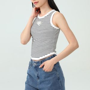 デザイナーのベストストライプベスト女性トップレディースニットベストセーターTシャツClassicベスト高品質ベストソフトで快適なトライアングルベストバルクベストS-XL