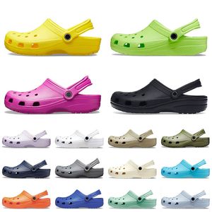 Remessa rápida Croc feminino entupimento Sandals Sandals Kids Shoes Bebê crianças Slipers Slides Buckle Classic mass