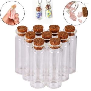 Speicherflaschen 5pcs Mini-Glas mit Kork-Stopper, die 5 ml-20ml DIY Dekoration winzige Fläschchen für Hochzeitsfeierlieferungen wünschen