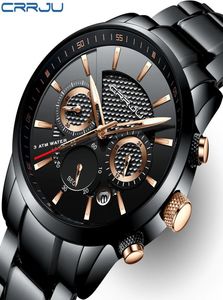 Crrju Men Watch 30m Waterproof Mens Watches Top Brand Luxury Steel Watch Chronograph Orologio maschile Saat Relojes Hombre9483809