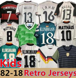 VM 1990 1998 1988 1996 Germanys Retro Littbarski Ballack Soccer Jersey Klinsmann 2006 2014 Shirts Kalkbrenner 16 18 Kids Matthaus Hassler Bierhoff Klose