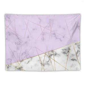 Tapisserier Marble Gold Lilac Luxury Print Design Tapestry Bedroom Decoration Room Esthetic Decor Home Accessories