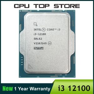 CPUS NOVO Intel Core i3 12100 3,3 GHz 4Core 8thread Processador CPU L3 = 12m 60W LGA 1700 sem ventilador