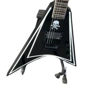 Electric Guitar 6-string skull Black Color Rosewood Fingerboard Support Costomization Freeshippings