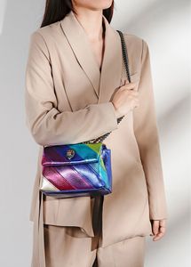 Kurt Geiger Yüksek Kaliteli Lüks Londra Tasarımcı Kadın Erkek Mini Omuz Çantası Metal İşareti Pochette debriyaj Tote CrossBody Zincir Çantalar