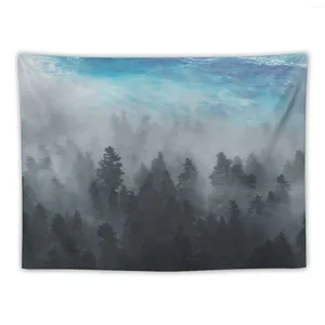 Wandteppiche Misty Forest Ocean Beauty Tapestry Home Decestry Wall Ästhetic Room