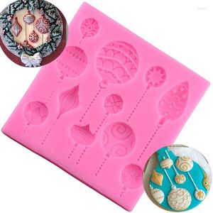 Baking Moulds Kitchen DIY 3D Christmas Gift Balloon Fondant Cake Silicone Molds Decorating Tools For Candy Chocolate Cupcake Mould