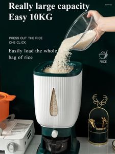 Garrafas de armazenamento Caixa de arroz selado grande com design à prova de insetos e à prova de umidade