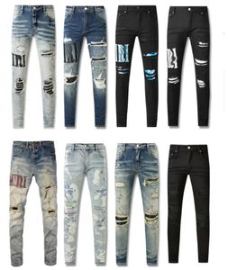 jeans viola designer jeans jeans jeans uomini uomini ginocchiera di dimensioni dritte 28-40 motocicletta alla moda long long dre serio in denim denim in denim all'ingrosso 2 pezzi 10% sconto