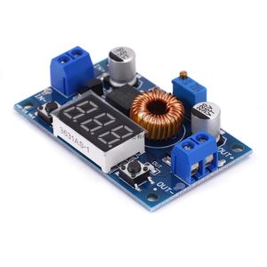 2024 XL4015 Wysoka moc 5A 75W DC-DC Regulowane moduł ładowarki Down Down Down Buck Converter LED z czerwonym woltomierzem