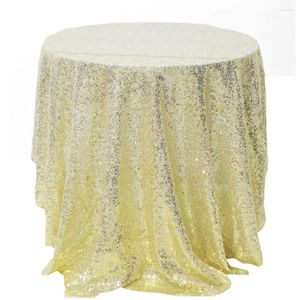 Table Cloth Glitter Sequin Round Tablecloth Rose Gold Silver For Wedding Decoration Birthday Christmas Home Party Cover