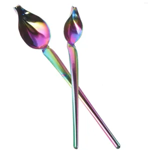 Disposable Flatware Stainless Steel Culinary Spoons Decorating Kitchen Supply Multi-use Dessert DIY