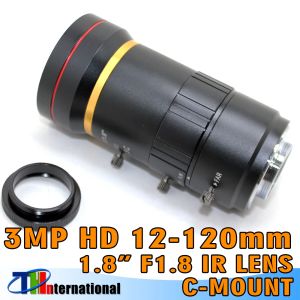 Peças 3MP Lente CCTV 12120mm Varifocal Manual Manualg Iris Focus F1.8 Abertura 1/1.8 