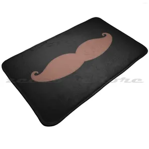 Carpets Simple Brown Mustache Carpet Rug Non-Slip Water Absorb Door Mat Facial Hair