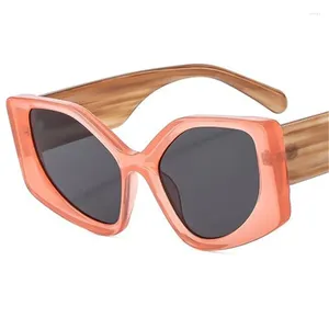 Sunglasses Women Cat Eye Sun Glasse Oversize Frame Eyewear Anti-UV Spectacles Eyeglasses Colorful Patterns Ornamental