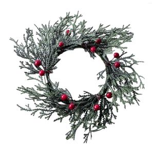 Dekorativa blommor Julljusstake Artificial Wreath Garland för vardagsrum med eldstad Heminredning