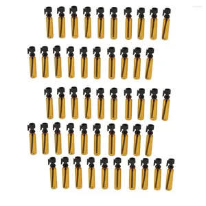 Speicherflaschen 50pcs 1ml Mini ätherische Öle für reisende Schönheitssalon oder Heimathäuser -Kosmetikhersteller für Heimatkompetenz.