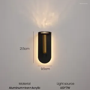 Wall Lamp Light Source Nordic Bedroom Bedside Sconce Home Indoor Decor Reading Rotatable Lighting For Living Room
