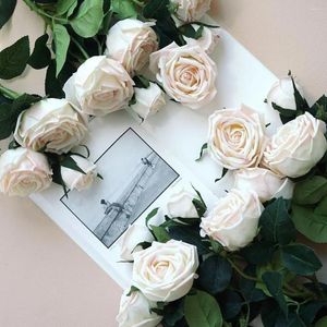 装飾的な花人工花の結婚式の装飾ホームシミュレーション保湿バラリアルな感触高品質の花