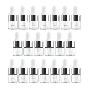 Storage Bottles 20x Empty Essential Oil Bottle Refillable Containers Clear Dropper For Massage Salon