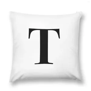 Pillow Letter T- Tampas iniciais da fronha para a sala de estar