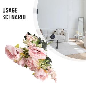 Fiori decorativi fiore artificiale bouquet seta peonia decorazione tavolo da matrimonio finta 5 teste leta a mano decorazione per feste