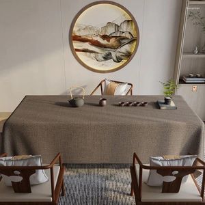 Tabela de toalha de mesa de algodão toalha de mesa de mesa Teal impermeável Chinês Classical Cor de cor sólida retangular P3X1753