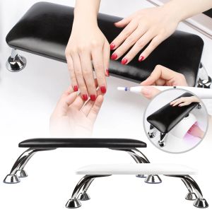 Equipment Superior Quality Black Genuine Leather Hand Pillow Rest Manicure Table Hand Cushion Pillow Holder Arm Rests Nail Art Stand