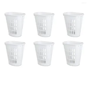 Laundry Bags Sterilite Open Plastic Hamper White Set Of 6 Less Floor Area For Efficient Use Space Made Easy To Clean