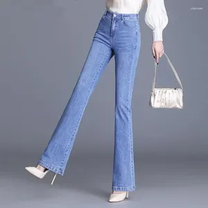 Jeans femininos 2024 Primavera Summer Mulheres Casual Flare Pants Moda Ladies Mulher de alta qualidade