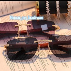 Óculos de luxo de homens/mulheres personalizados moldura de moldura Configurando o Hip Hop Vvs Moissaite Diamond for Glasses Jewelry