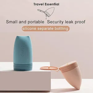 Storage Bottles 60ml Portable Travel Leak Proof Squeezable Silicone Toiletries Shampoo Cosmetic Lotion Cream Container Refillable Bottle