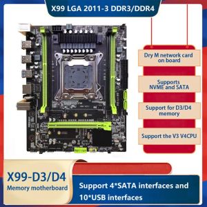 PADS X99 PC Motherboard LGA20113 Dual Channel DDR3/DDR4 64GB ECC Memory Slot M.2 PCIE16X USB3.0 SATA3.0 Moderkort