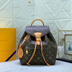 luxury Women small designer Backpack Large capacity Fashion Casual High Quality Leather School Bag lady handbag presbyopic package 5 colors