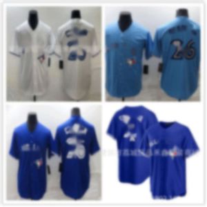 Футбольные майки перевозчика Blue Jays Baseball Team Большой 26 Чепмен 4# футболка с короткими рукавами