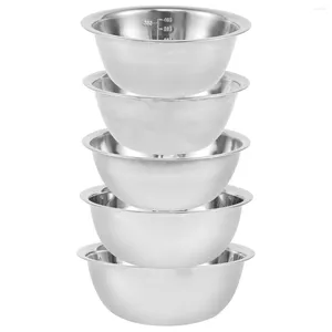 Tigelas 5pcs aço inoxidável mistura de aço multiuso Bacia de sopa Batcking Setting para cozinha cozinha de cozinha armazenamento