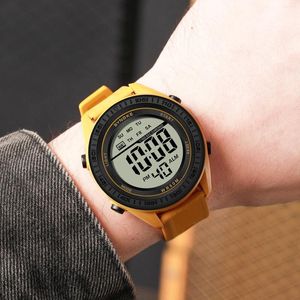 Wristwatches Men's Watch Fashion Sports Electronic Wristwatch Large Dial Multifunctional Waterproof Luminous Alarm