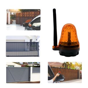 Lamp Alarm Lamp With Outdoor Antenna Signal Booster For Garage Sliding Swing Gate Opener And Boom Barrier Security System