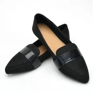 Casual Shoes Spring And Autumn Plaid PU Flat Women Soft Sole Simple Business Design Suitable For Commuting Career Work