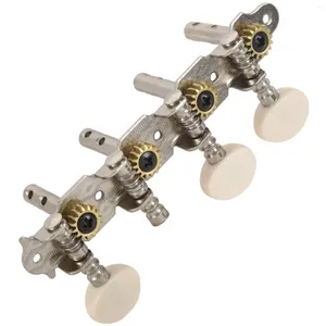 Tunhadores de tigelas Tunners Pegs Tuning Key com botões de pérolas brancas 4L 4R para bandolim