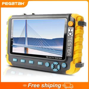 Display IV8W CCTV Camera Tester Monitor 8MP 5 Inch TFT LCD Monitor för 4 i 1 TVI AHD CVI Analog Security Camera Tester Video Audio Test