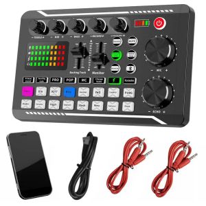 Microphones Podcast Microphone Sound Card Kit Professional Audio Mixer English Version For Streaming/Gaming/Podcasting /Recording/Singing/PC
