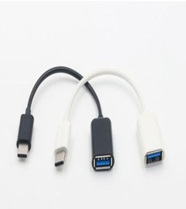 200st Type C OTG CABLE TYPEC USB C CABEL Adapter för OnePlus 3 lg vit svart färg Hela 100pcs3512103