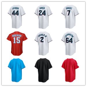 Miami Custom Marlins Baseball Jerseys Men 1 Nick Gordon 12 Jesus Sanchez 37 Anthony Bender 31 Brazoban 74 Kent Emanuel 78 Bryan Hoeing 23 Max Meyer