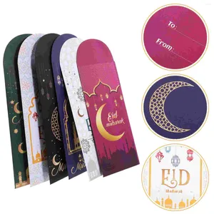 Envelopes de embrulho de presentes 12pcs para Eid Mubarak Money Storage Ramadan Paper Cash (estilo misto)