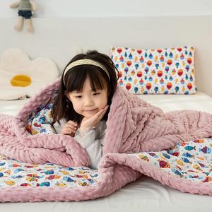 Cobertores de cota de algodão de cotores infantis jardim de infância quente