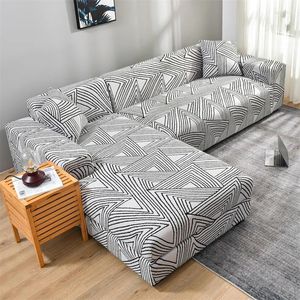 Stol täcker vardagsrum elastisk L-formad soffa täckning fyrkantig flerfärgad skydd 1/2/3/4/säte hår slipcover